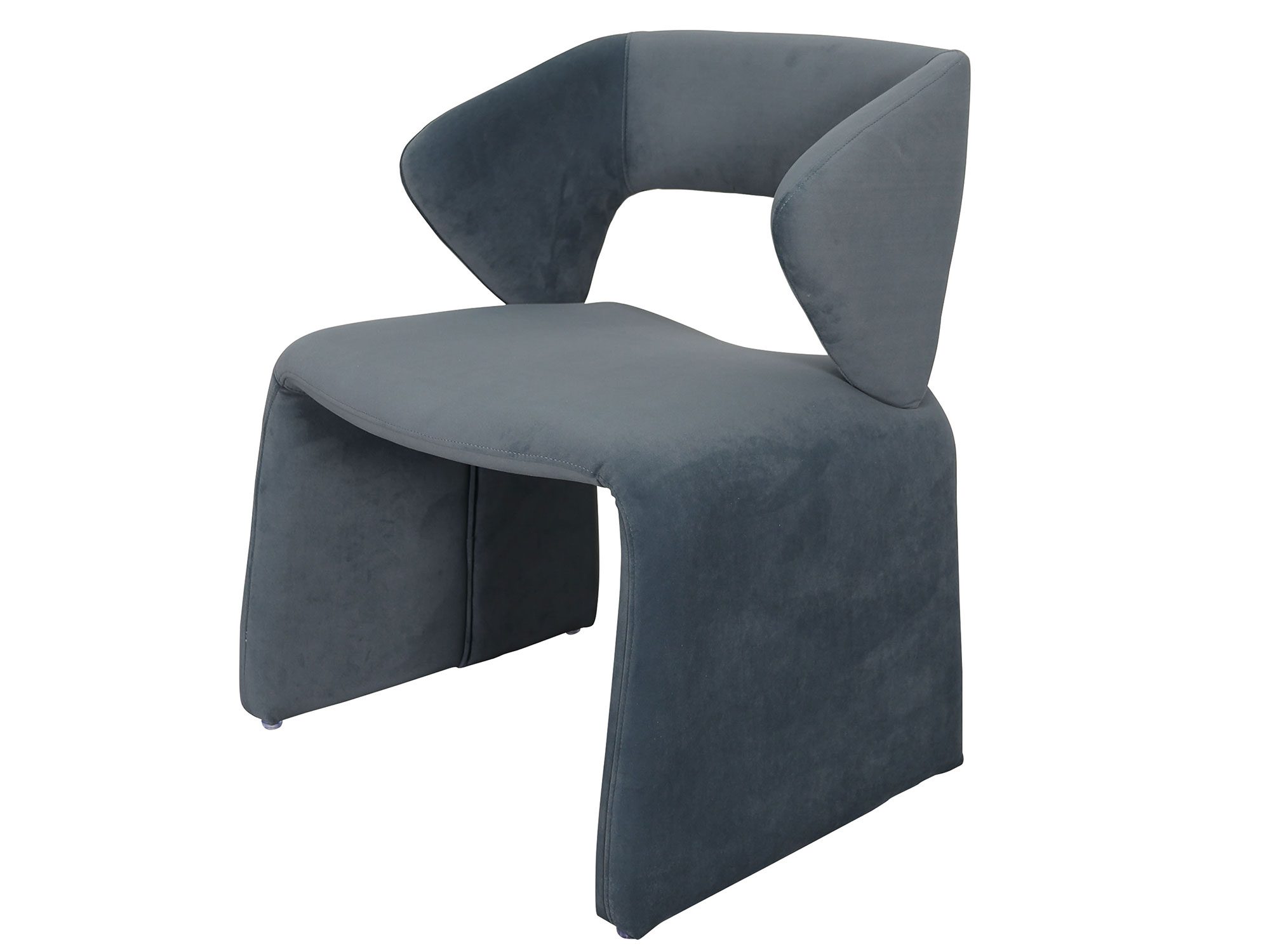 Krzesło tapicerowane w ciemnoszarym odcieniu