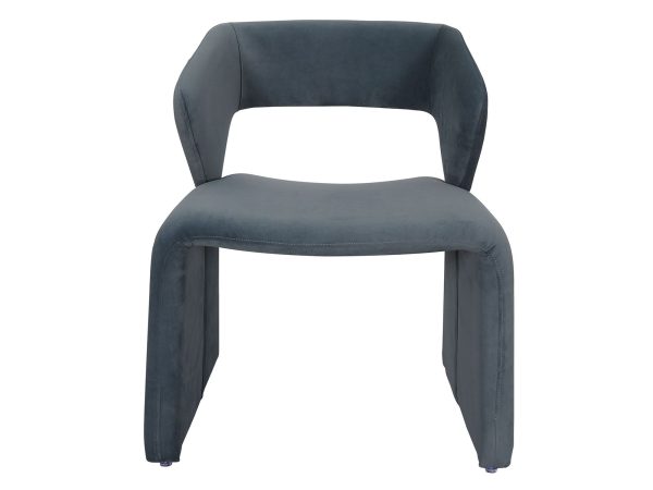 Designový šedý křeslo s měkké, moderní formě