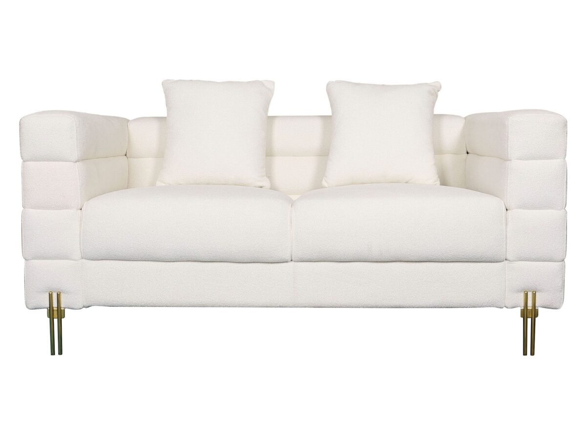 2-Sitzer Sofa Bouclé cremeweiß ZENITH