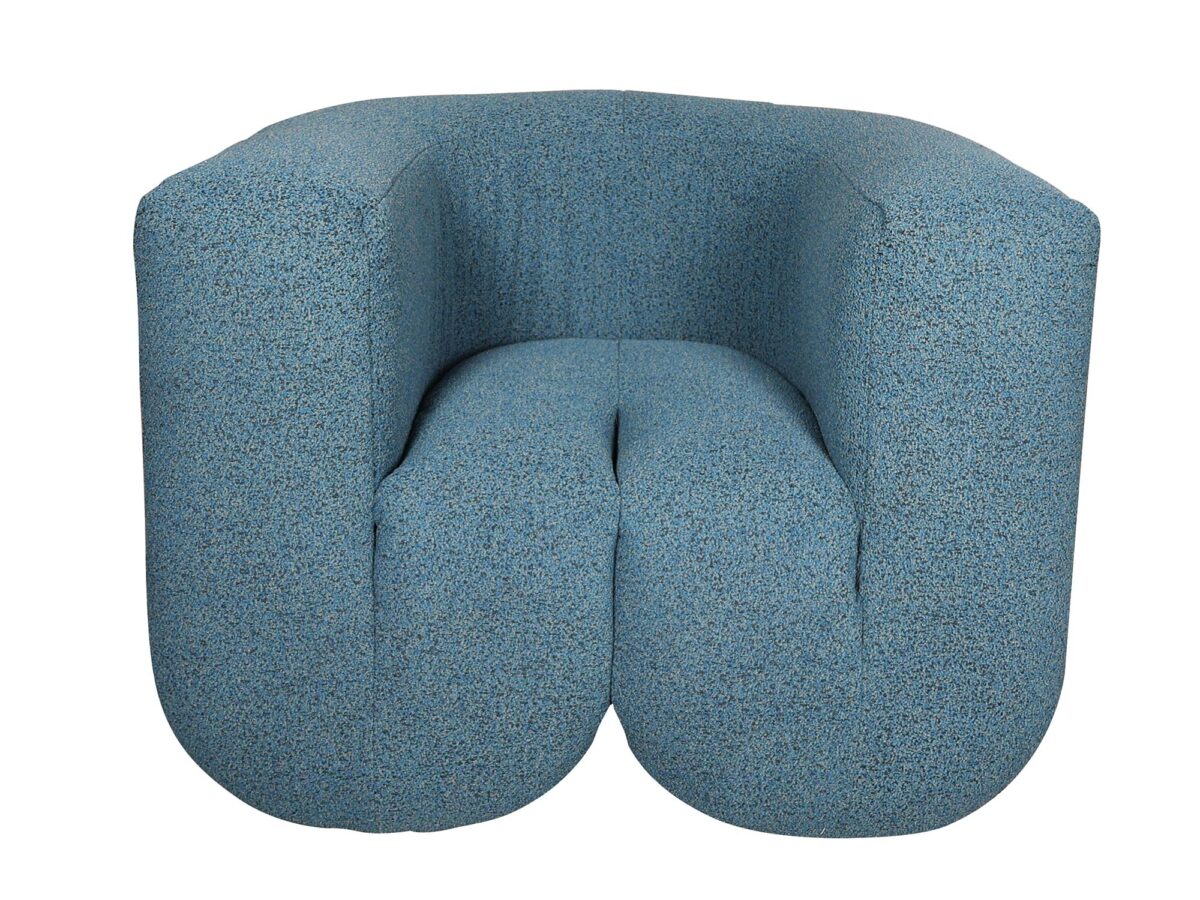 Sessel Chenille blau-schwarz-grau ZENITH