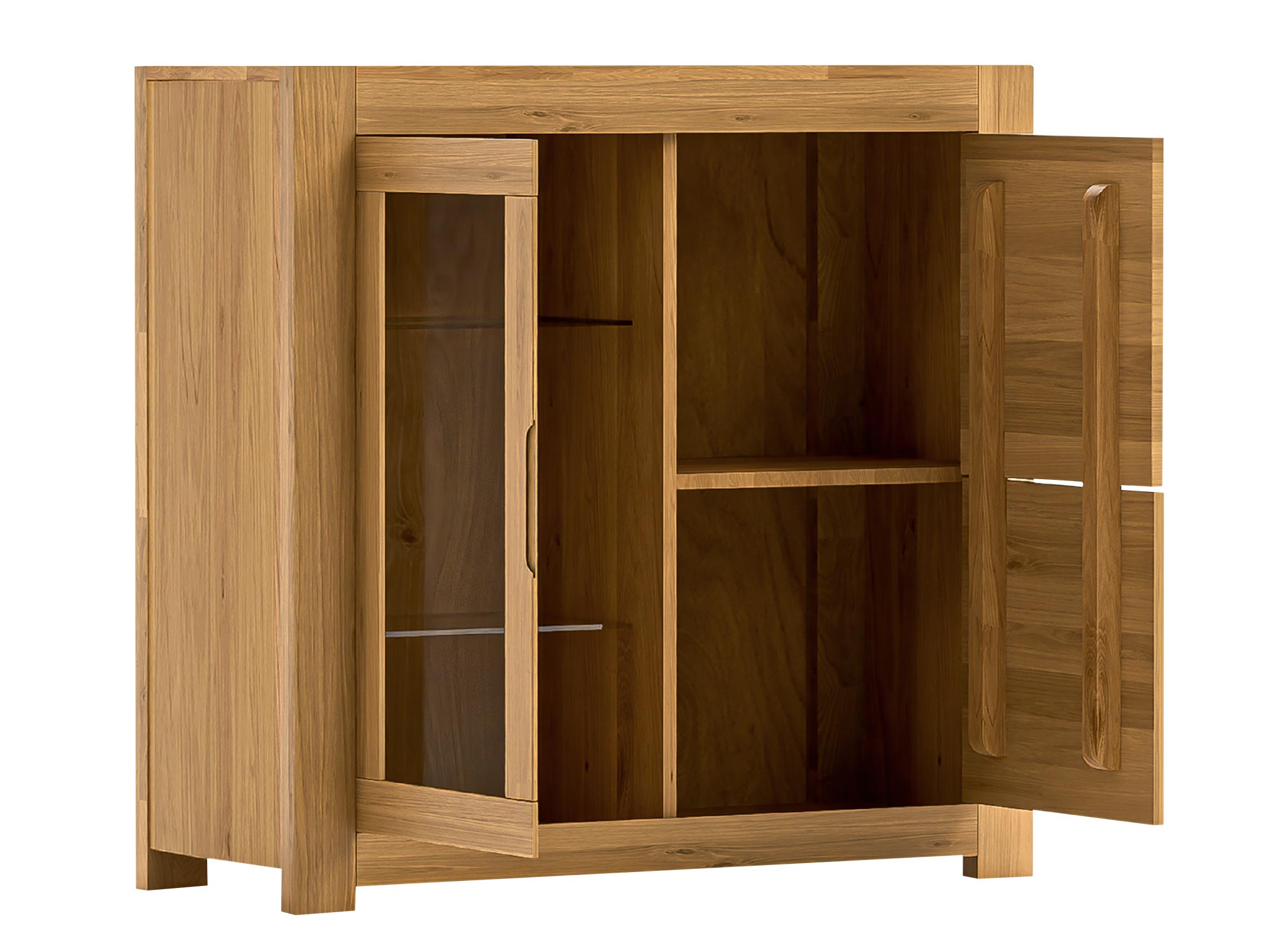 Przeszklona witryna z uchylonymi drzwiami