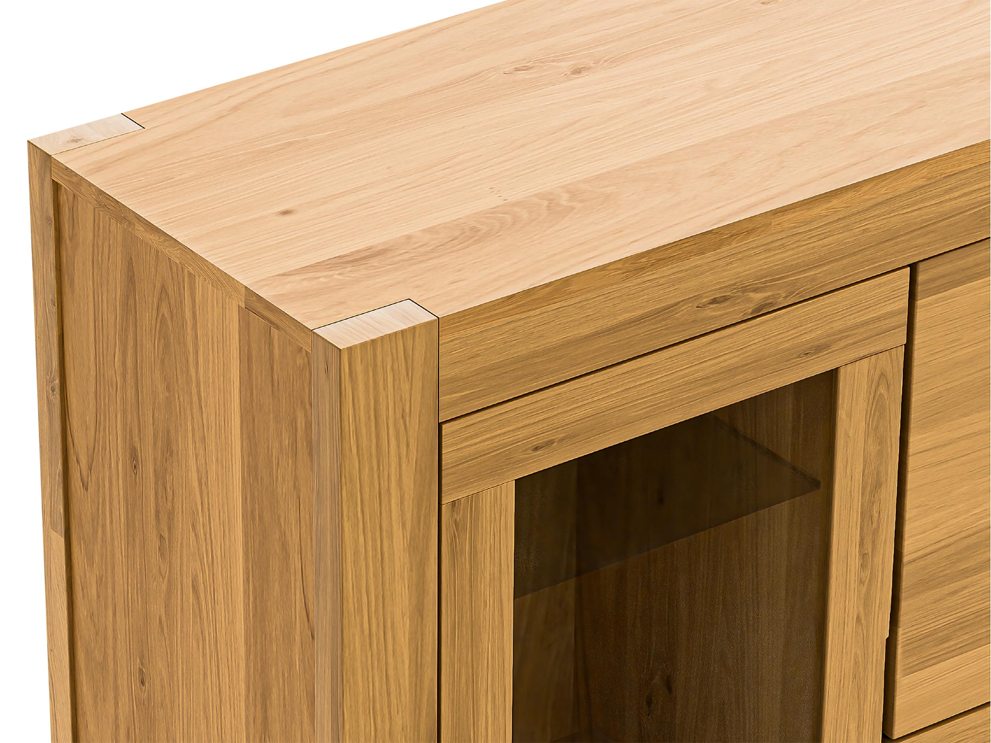 Zbliżenie na masywny narożnik komody