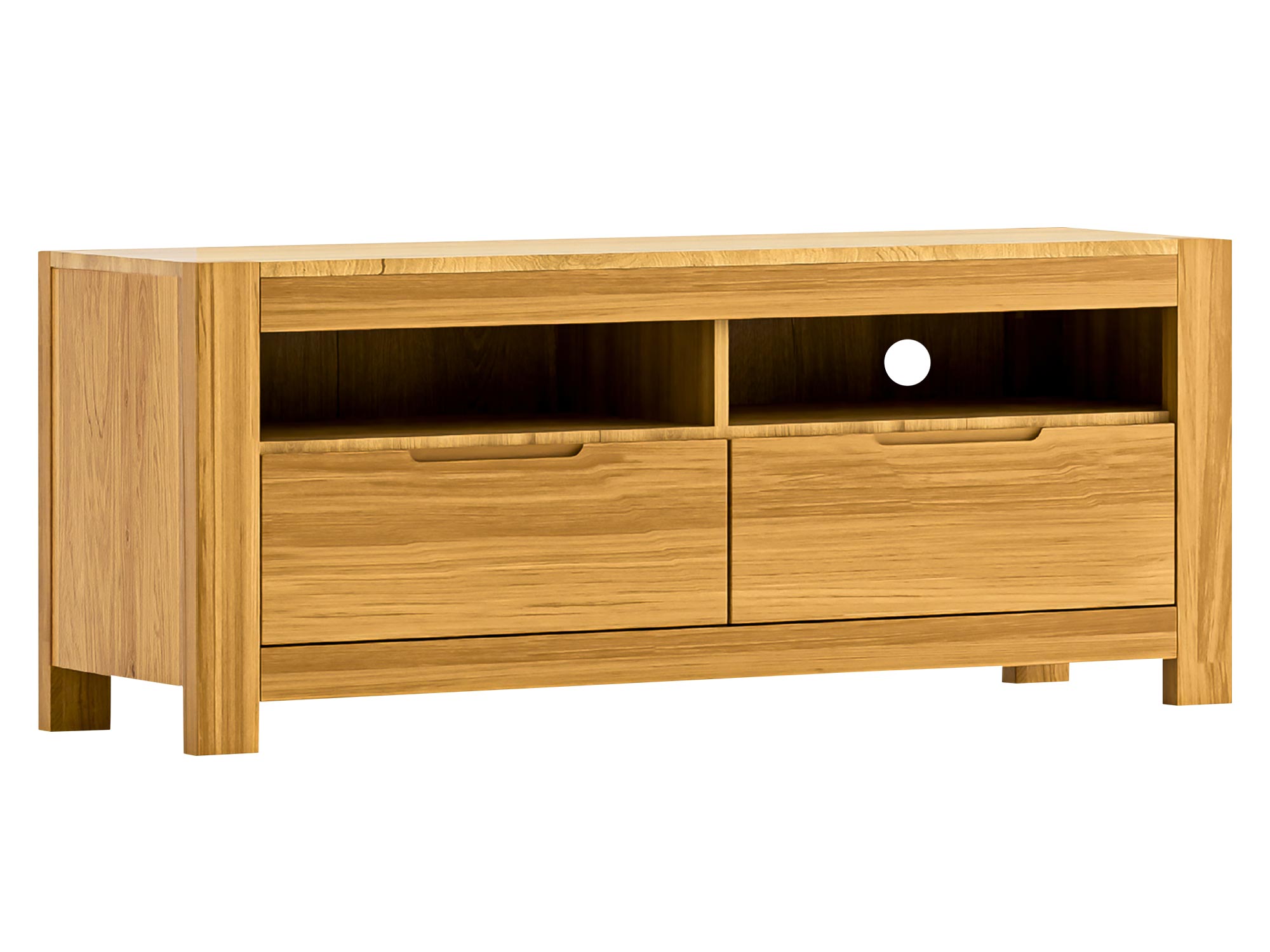 Szafka RTV z wnękami i prostym blatem