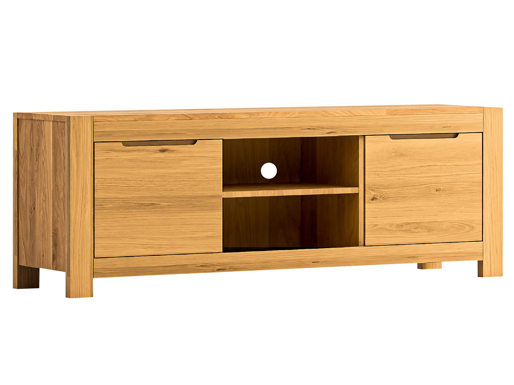 Komoda RTV z szufladą z boku i minimalistycznym uchwytem