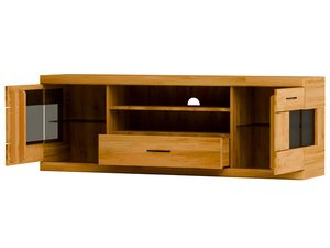 Miniatura 1 - TV stolek s otevřenou policí a velkou zásuvkou uprostřed