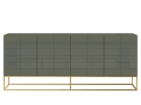 Nowoczesna komoda do salonu z geometryczną strukturą