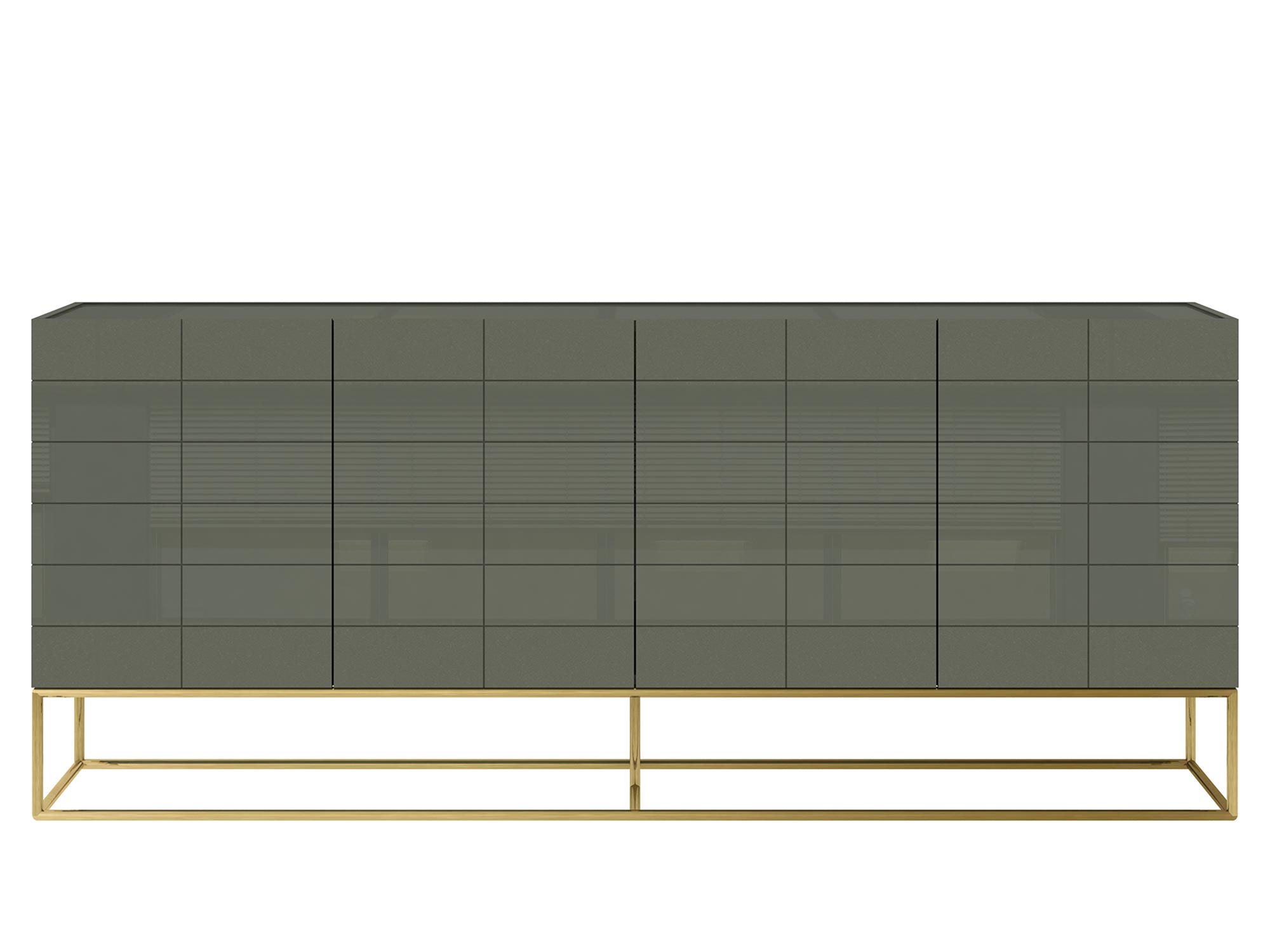 Nowoczesna komoda do salonu z geometryczną strukturą