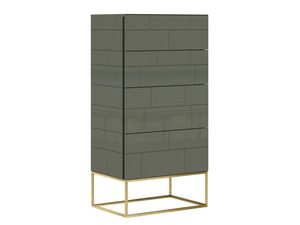 Miniaturka 1 - Komoda modern w zieleni ze złotymi nogami