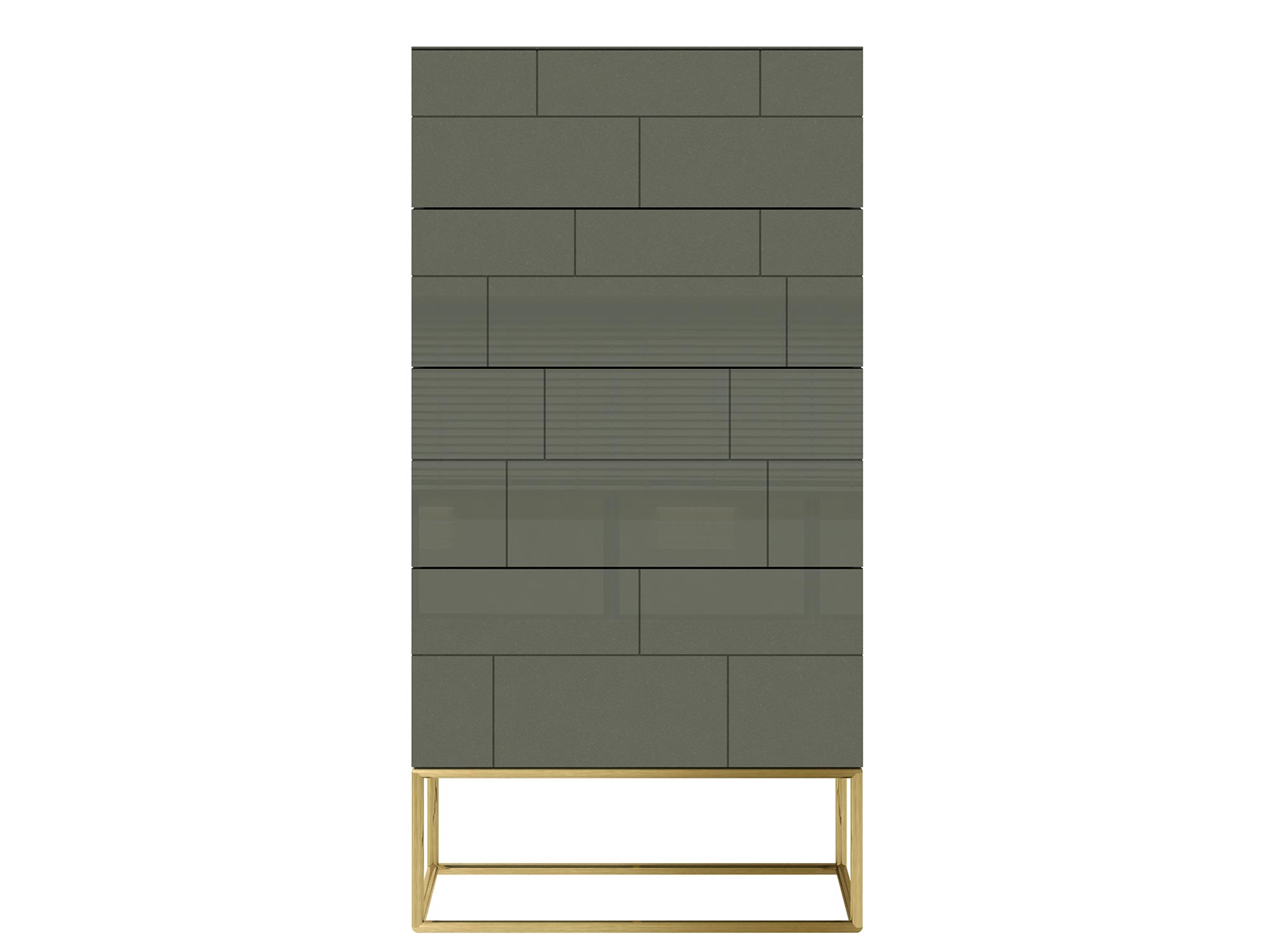 Elegancka komoda w kolorze zielonym