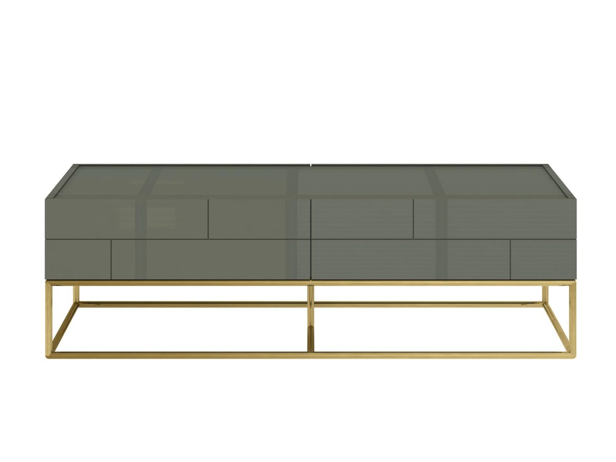 Couchtisch Zementgrün 3D-Fronten BLOSSOM GROVE