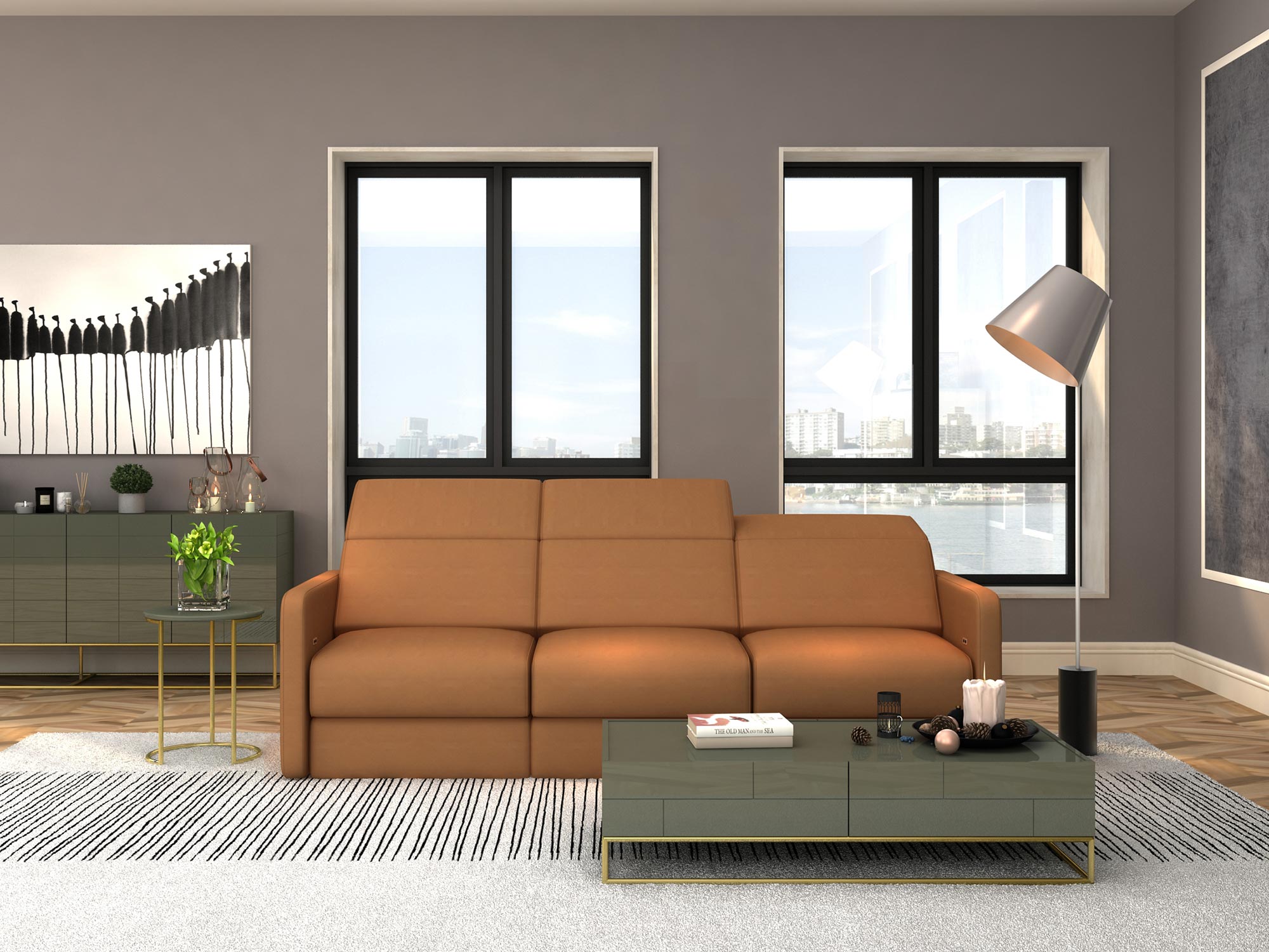 Elegancka ława w stylu modern w kolorze zieleni Elegancka ława w stylu modern w kolorze zieleni