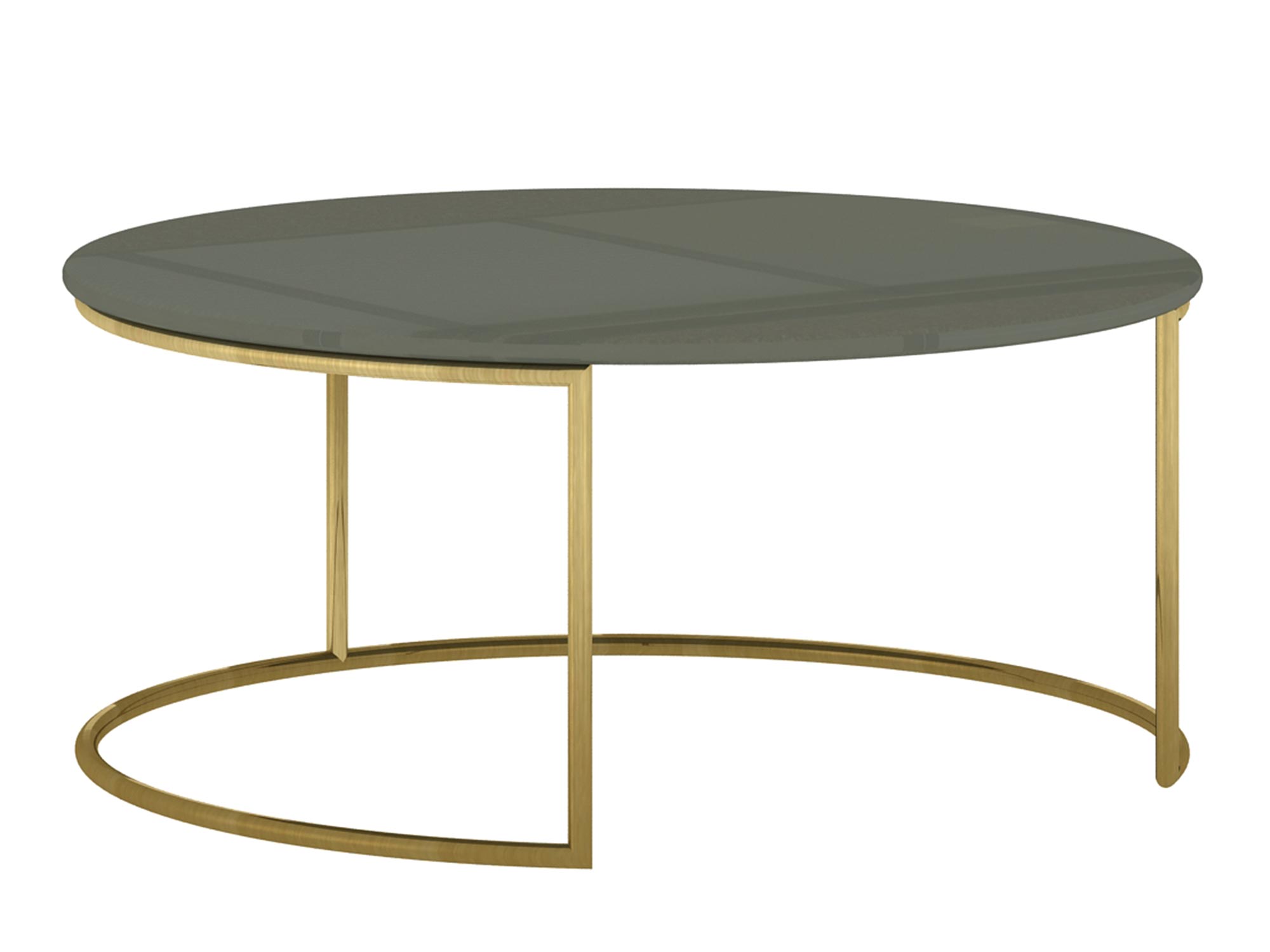 Stolik kawowy w stylu modern classic z blatem w kolorze cementowej zieleni Stolik kawowy w stylu modern classic z blatem w kolorze cementowej zieleni