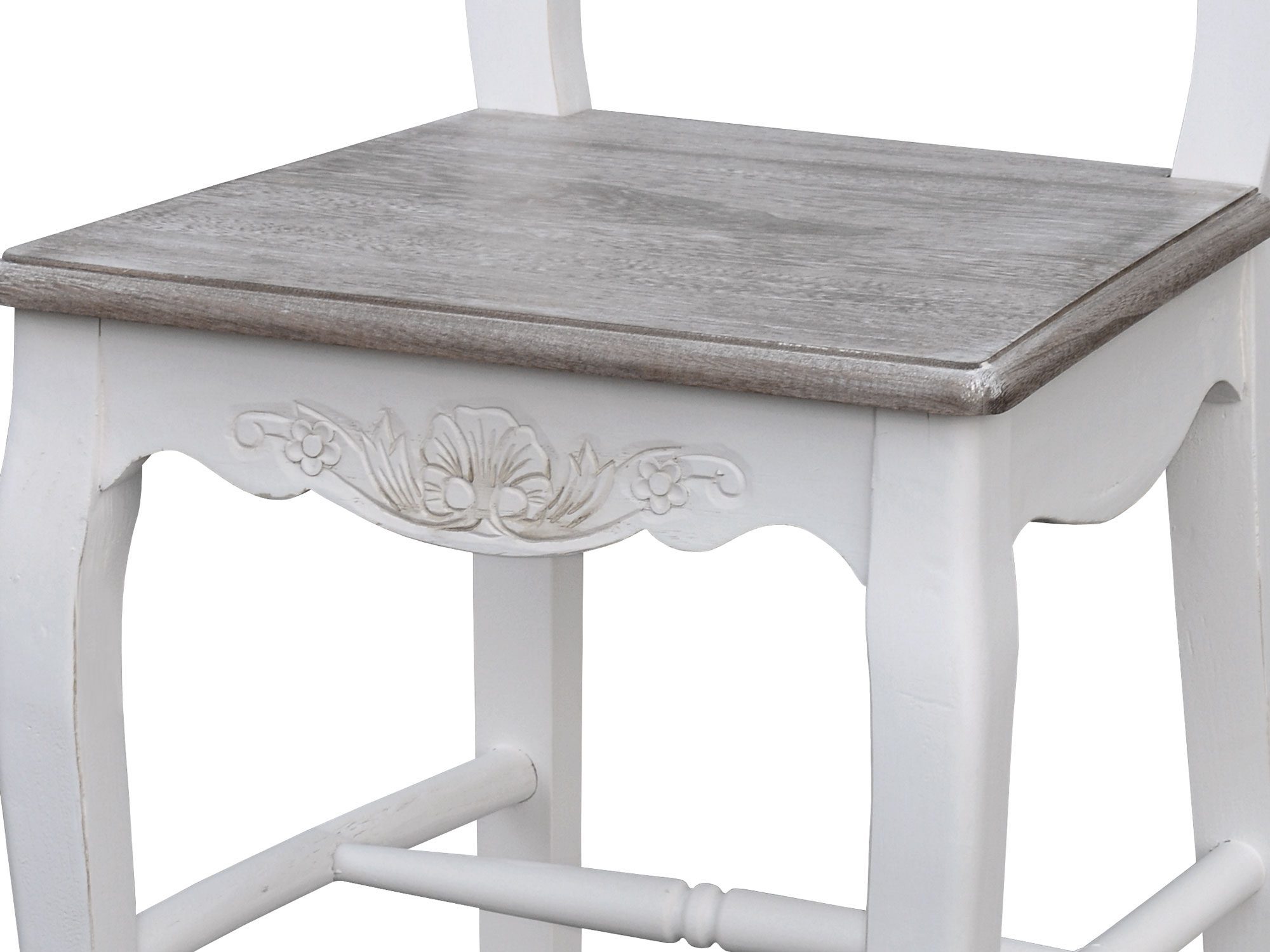 Krzesło prowansalskie z drewnianym siedziskiem