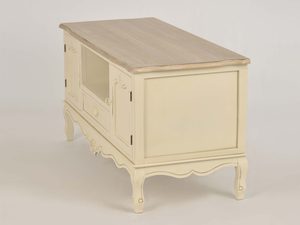 Miniaturka 4 - Komoda RTV prowansalska kremowa z ornamentami perspektywa