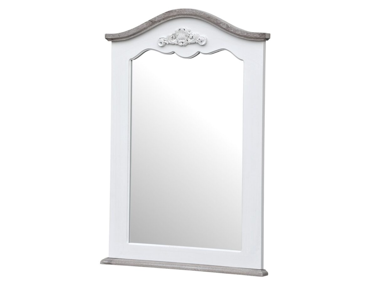 Lustro w stylu prowansalskim białą ramą – Sorrento White