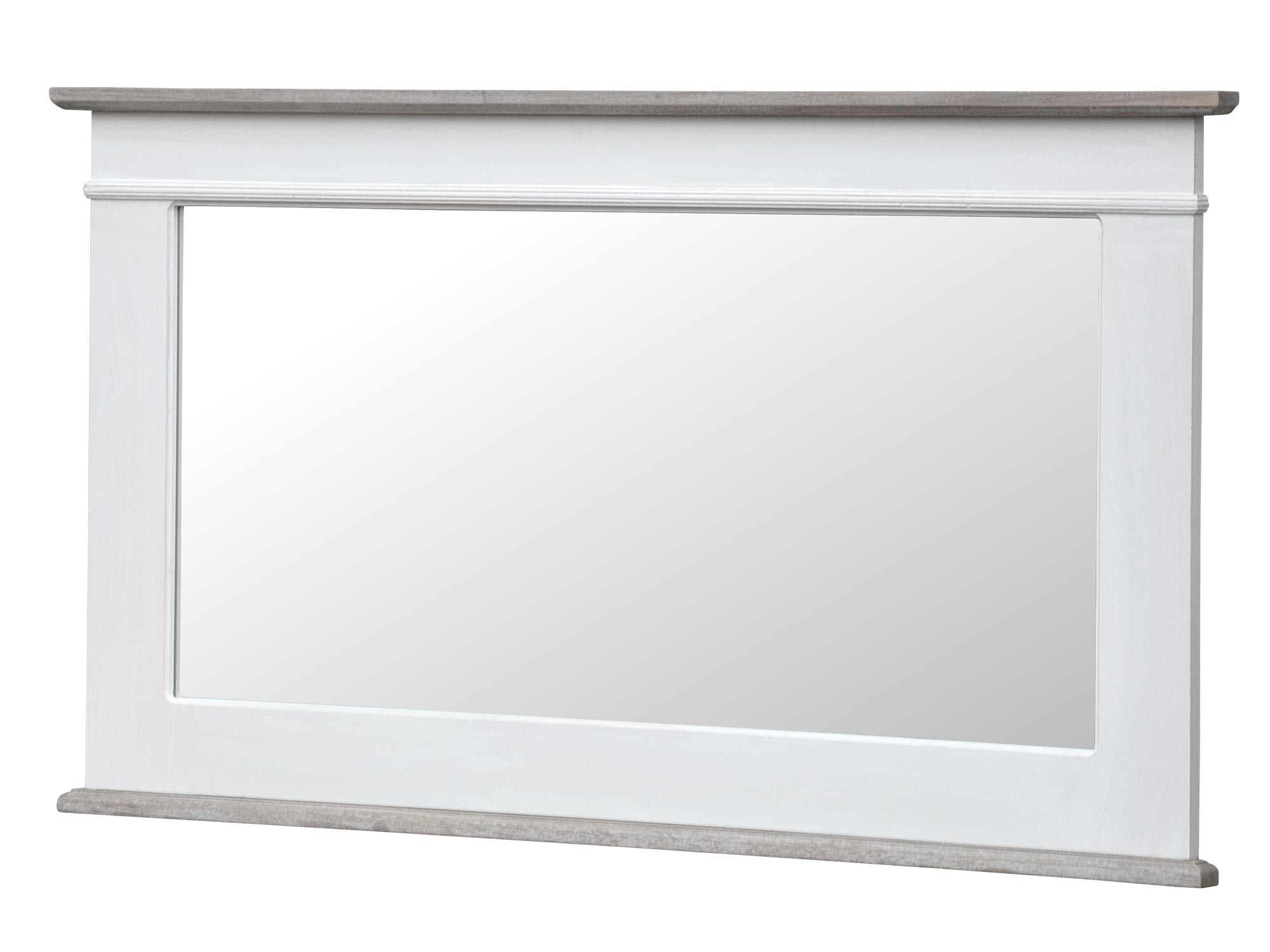 Lustro ścienne z białą ramą do eleganckiego wnętrza