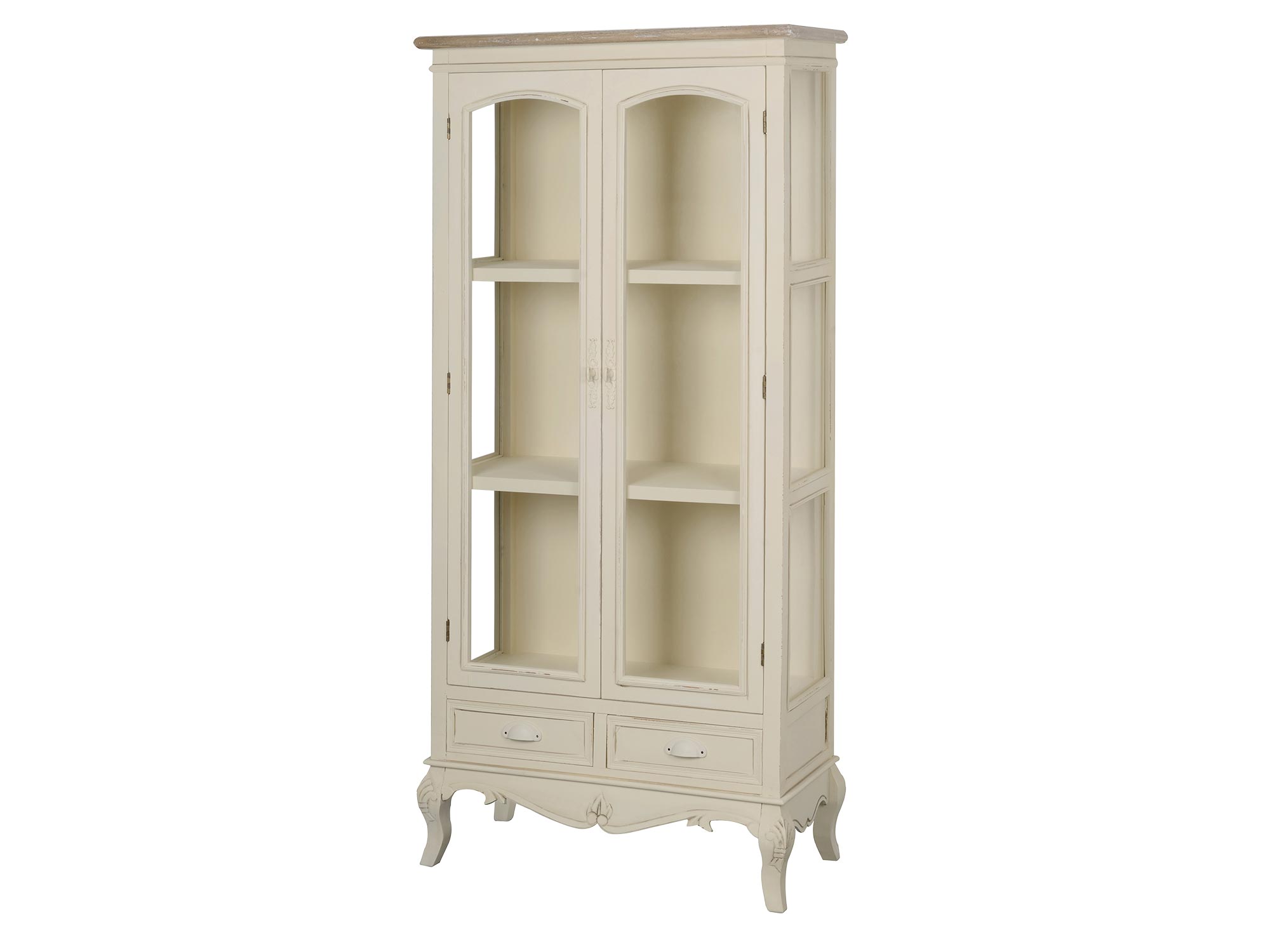 Witryna prowansalska z przecieranym blatem