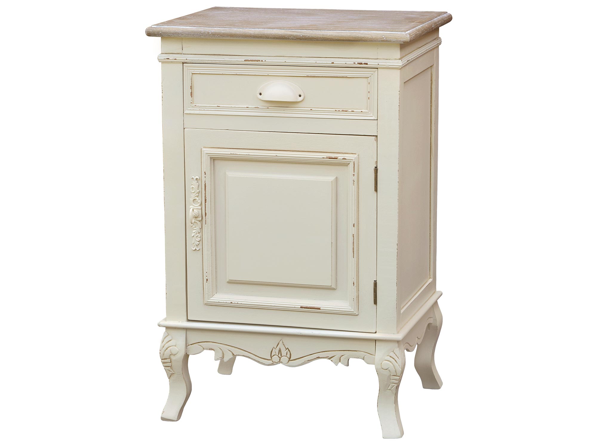 Szafka nocna prowansalska z brązowym blatem