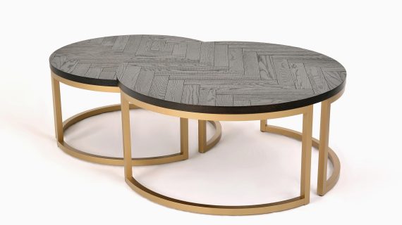 Miniaturka 1 - Nowoczesne stoliki kawowe w kolorze czarnym połysku