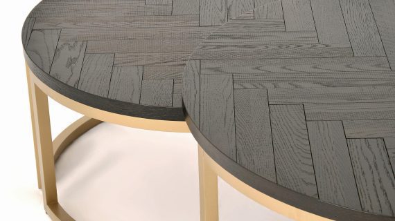 Miniaturka 2 - Stoliki kawowe z drewna bukowego w stylu glamour