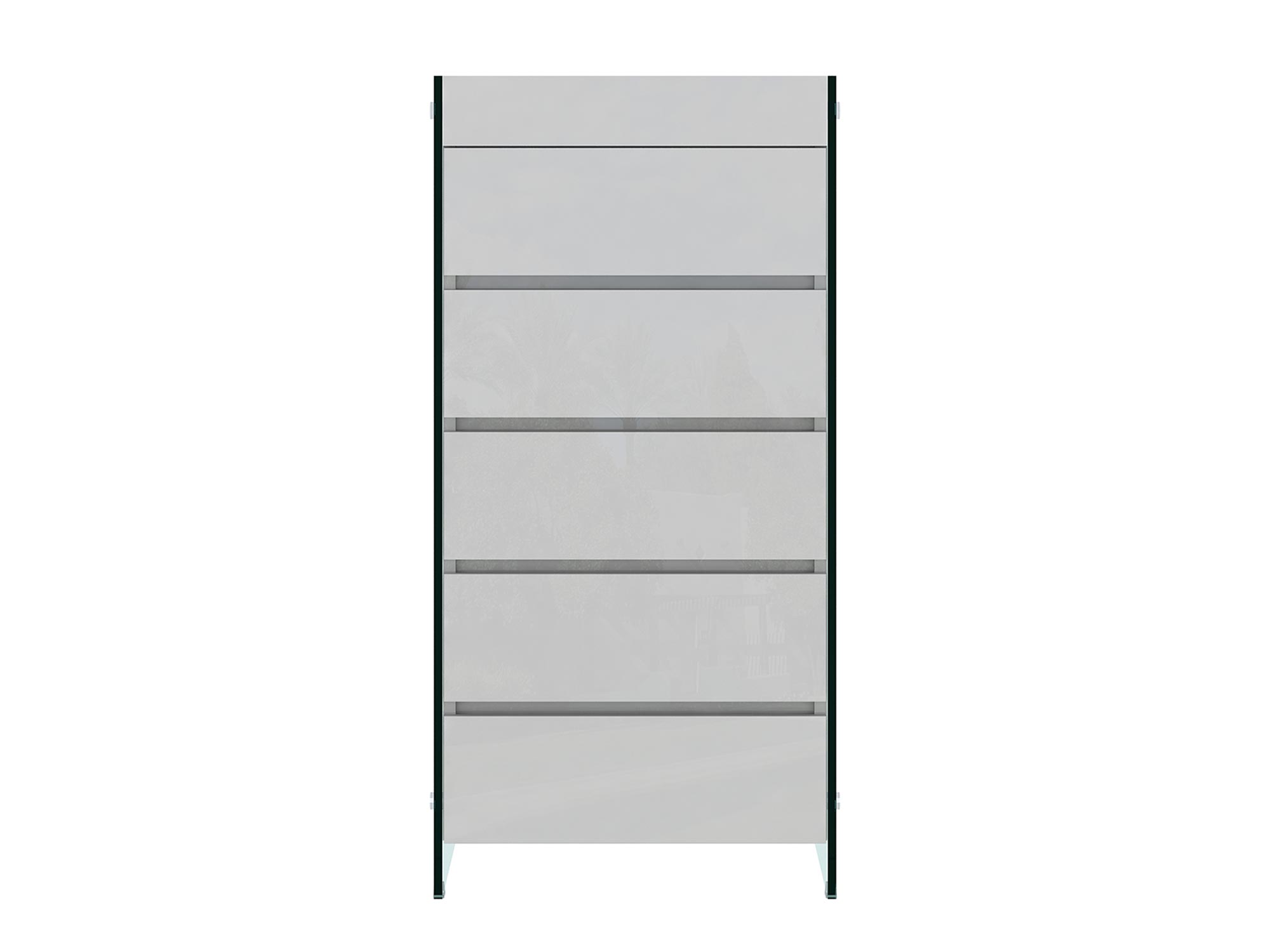 Komoda w kolorze białym z wykończeniem na wysoki połysk