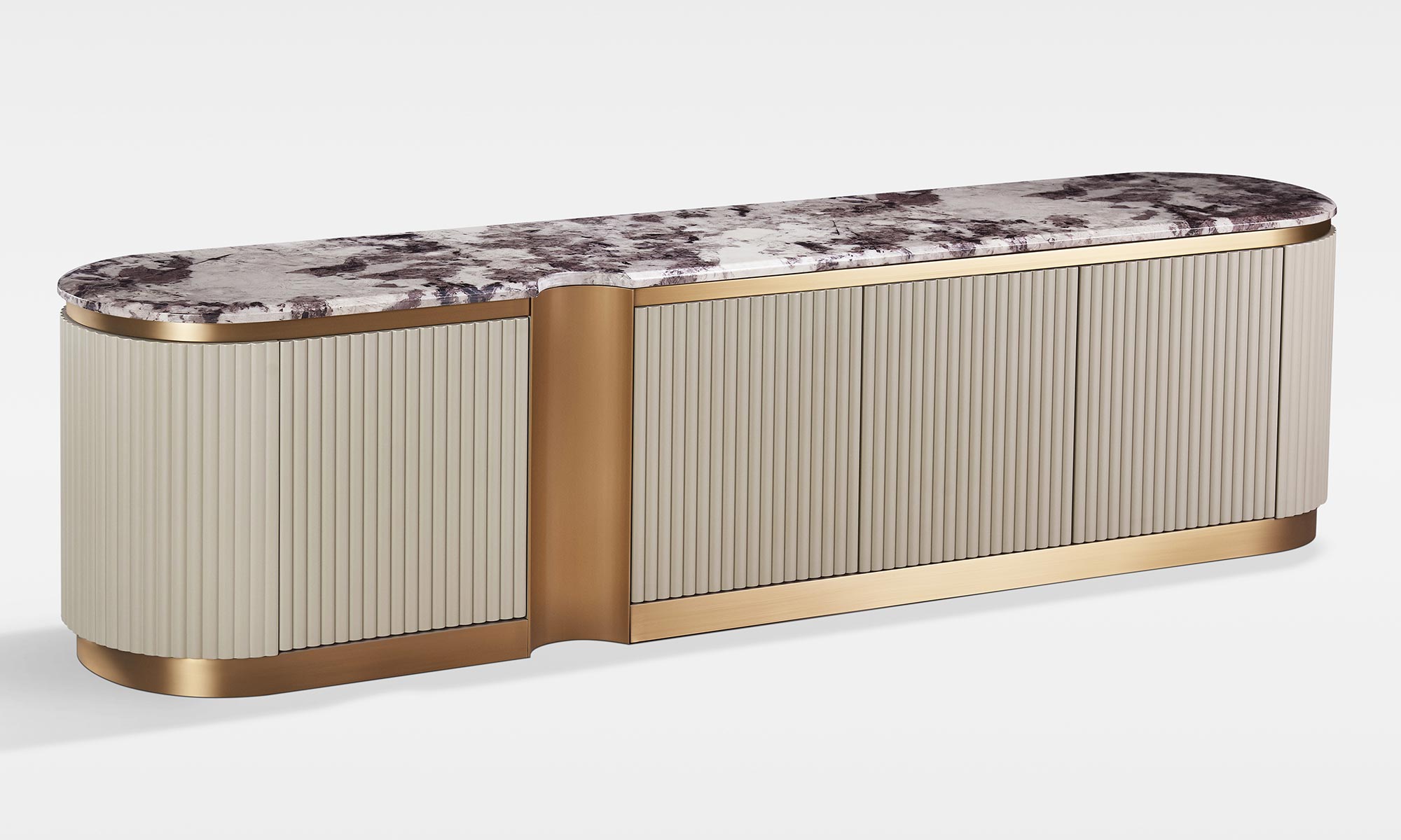 Luksusowa komoda w złotym wykończeniu do salonu