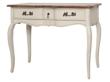 Drewniana konsola z dekoracyjnymi frontami w stylu prowansalskim kolor biały