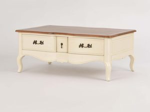 Miniatura 1 - Konferenční stolek kawowa provensálská krémová s hnědým deskou