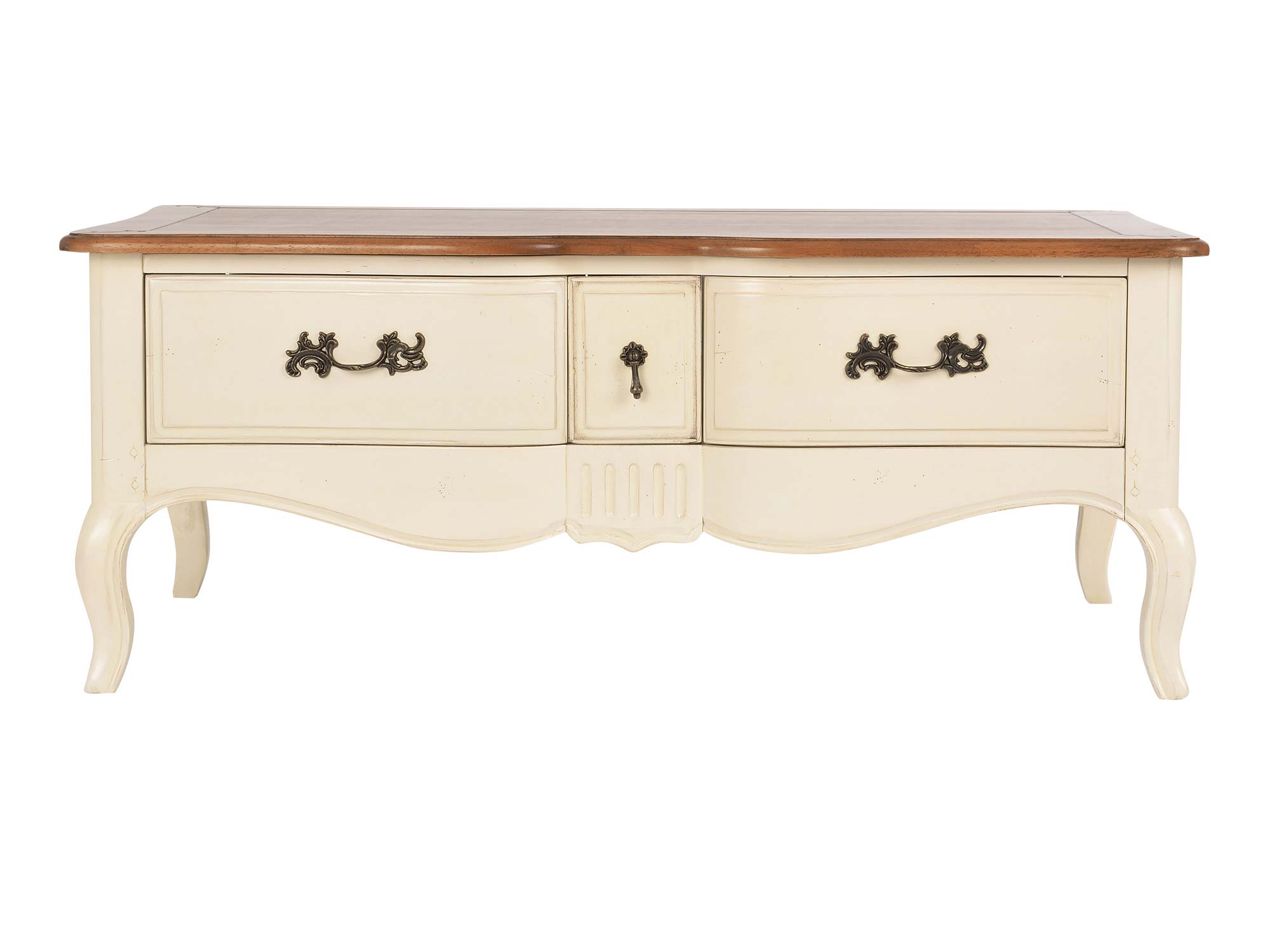 Stolik kawowy prowansalski blat miodowy kość słoniowa Verona