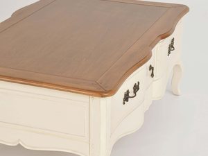 Miniatura 5 - Konferenční stolek provensálská krémová detail zásuvky otevřený