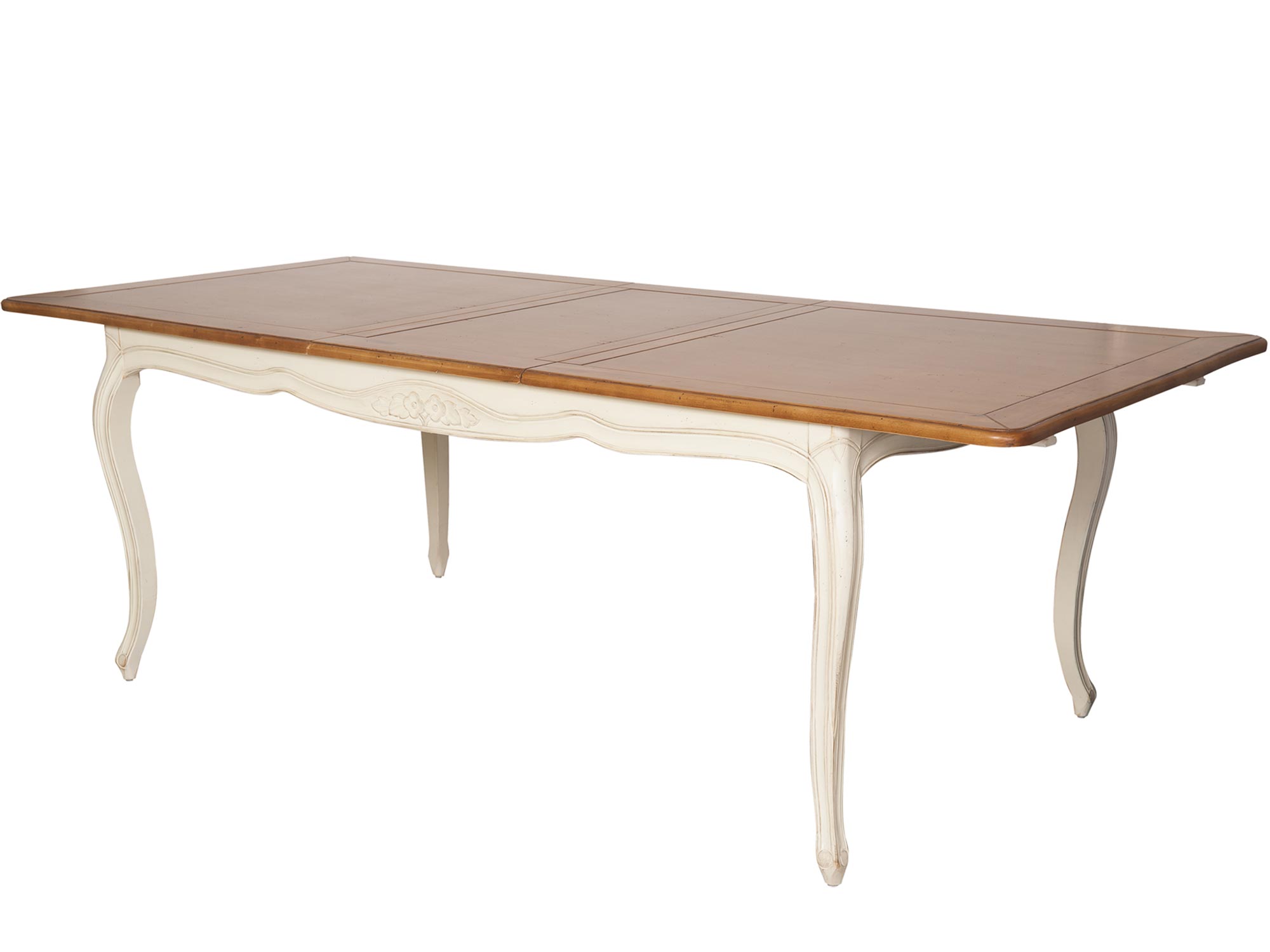 Drewniany stół z rzeźbionymi nogami w stylu prowansalskim kolor naturalny