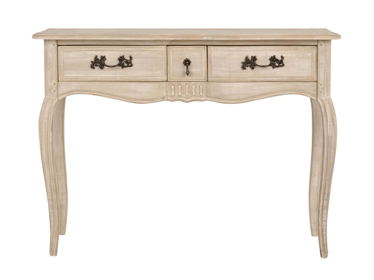 Hellbeige Holzkonsole aus Birke im Landhausstil Laguna