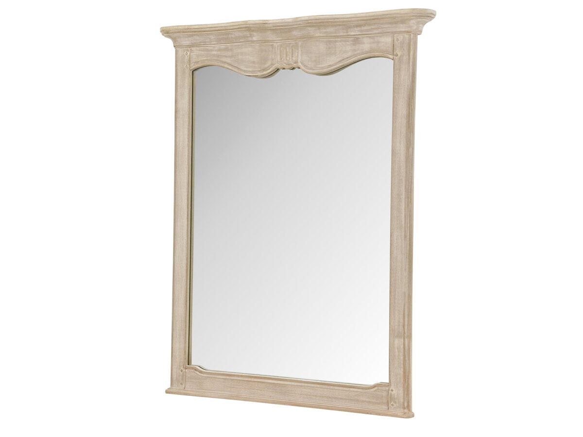 Rechteckiger Wandspiegel aus Birke hellbeige Laguna