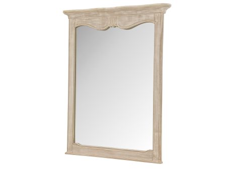 Lustro prowansalskie w jasnobeżowej ramie
