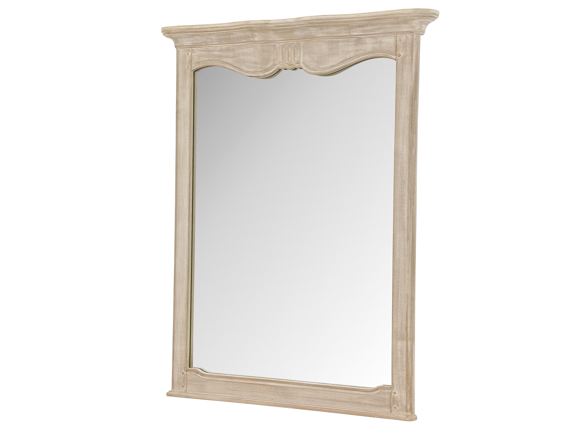 Lustro prowansalskie w jasnobeżowej ramie