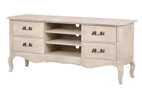 Komoda RTV w Jasnobeżowym Kolorze z Giętymi Nogami – Laguna