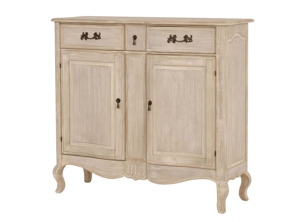 Komoda z Jasnobeżowego Drewna i Frezowaniami w Prowansalskim Stylu – Laguna