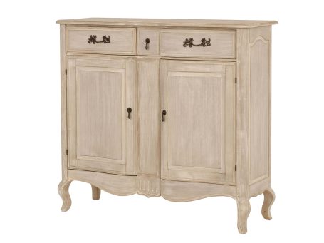 Komoda z Jasnobeżowego Drewna i Frezowaniami w Prowansalskim Stylu – Laguna