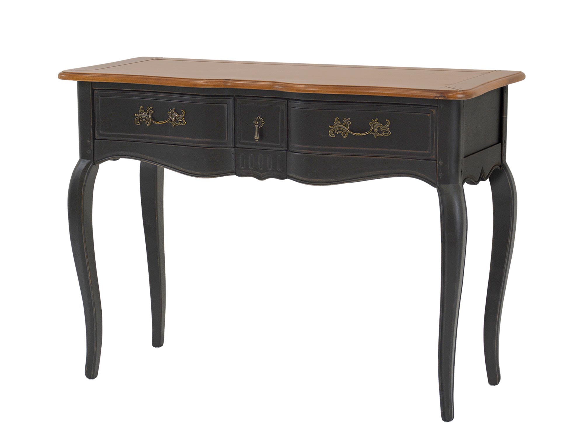 Konsola z ozdobnymi uchwytami w stylu vintage