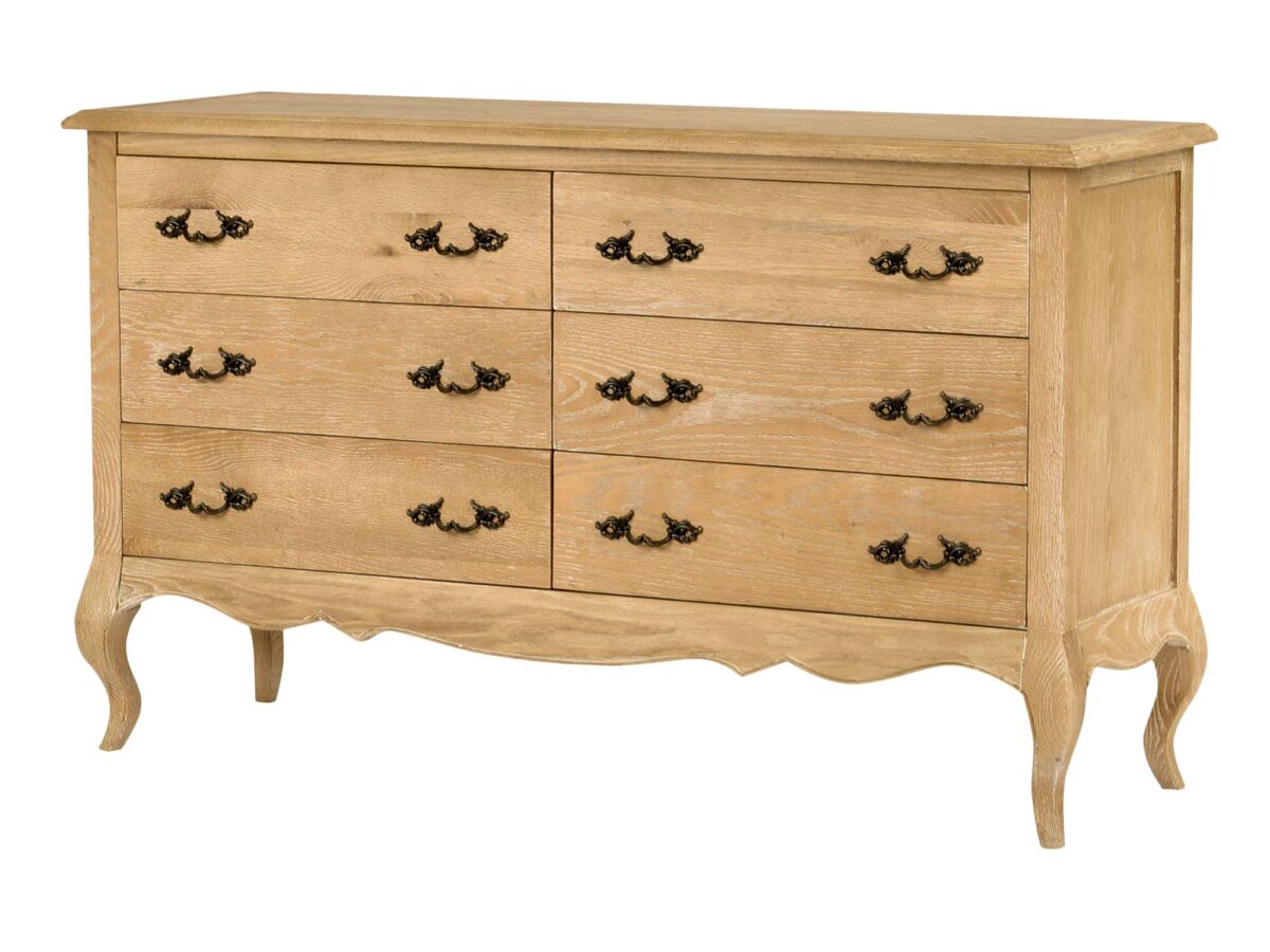 Klassische Kommode geweißtes Holz Venezia Oak