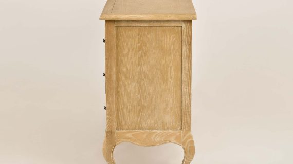 Miniaturka 5 - Komoda Drewniana z Giętymi Nógami i Metalowymi Uchwytem w Stylu Francuskim – Venezia Oak