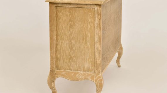 Miniaturka 6 - Komoda Drewniana z Giętymi Nógami i Metalowymi Uchwytem w Stylu Francuskim – Venezia Oak