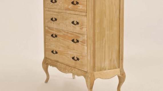 Miniaturka 3 - Komoda Francuska z Giętymi Nogami i Szczotkowaną Powierzchnią – Venezia Oak