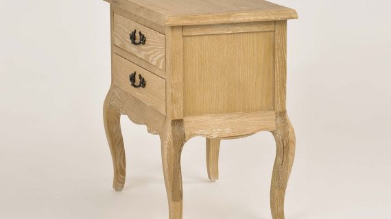 Miniaturka 4 - Szafka Nocna Francuska z Giętymi Nogami i Metalowymi Uchwytem – Venezia Oak