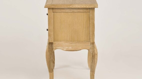 Miniaturka 5 - Szafka Nocna Francuska z Giętymi Nogami i Metalowymi Uchwytem – Venezia Oak