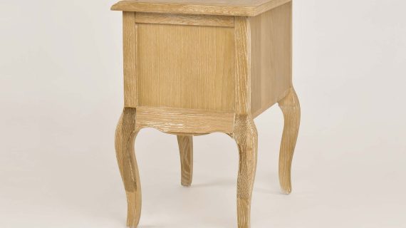 Miniaturka 6 - Szafka Nocna Francuska z Giętymi Nogami i Metalowymi Uchwytem – Venezia Oak