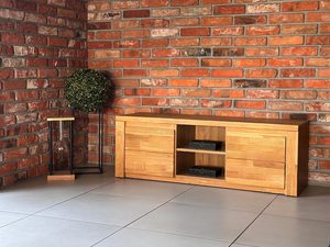 Miniaturka 7 - Dębowa szafka RTV ryflowana