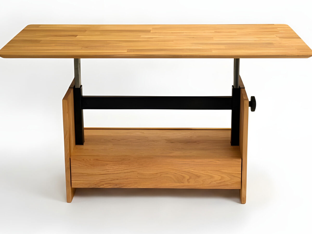 Höhenverstellbarer Couchtisch mit Schublade Artisan 04