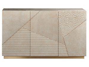 Miniatura 3 - Stylová komoda s asymetrickým vzorem v barvě šampaňského