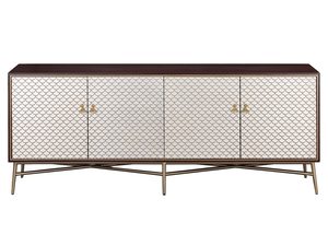 Miniatúra 2 - Elegantná komoda vo farbe talianskeho orecha s ozdobnými úchytkami v tvare listov